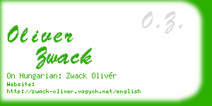 oliver zwack business card